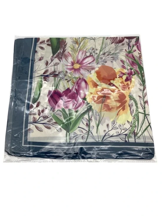 Venetian Garden Teal Square Scarf (NWT) - Picture 4 of 16